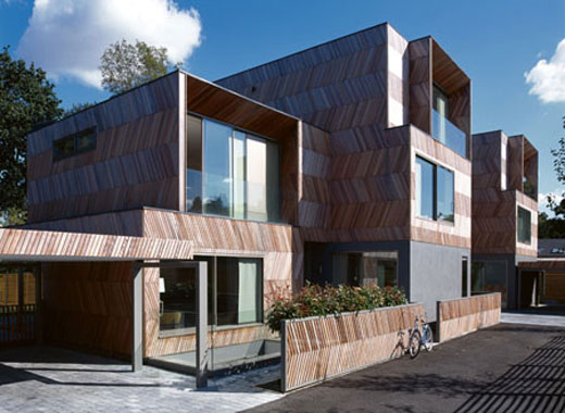 Herringbone 'Timber Facade' Houses in London
